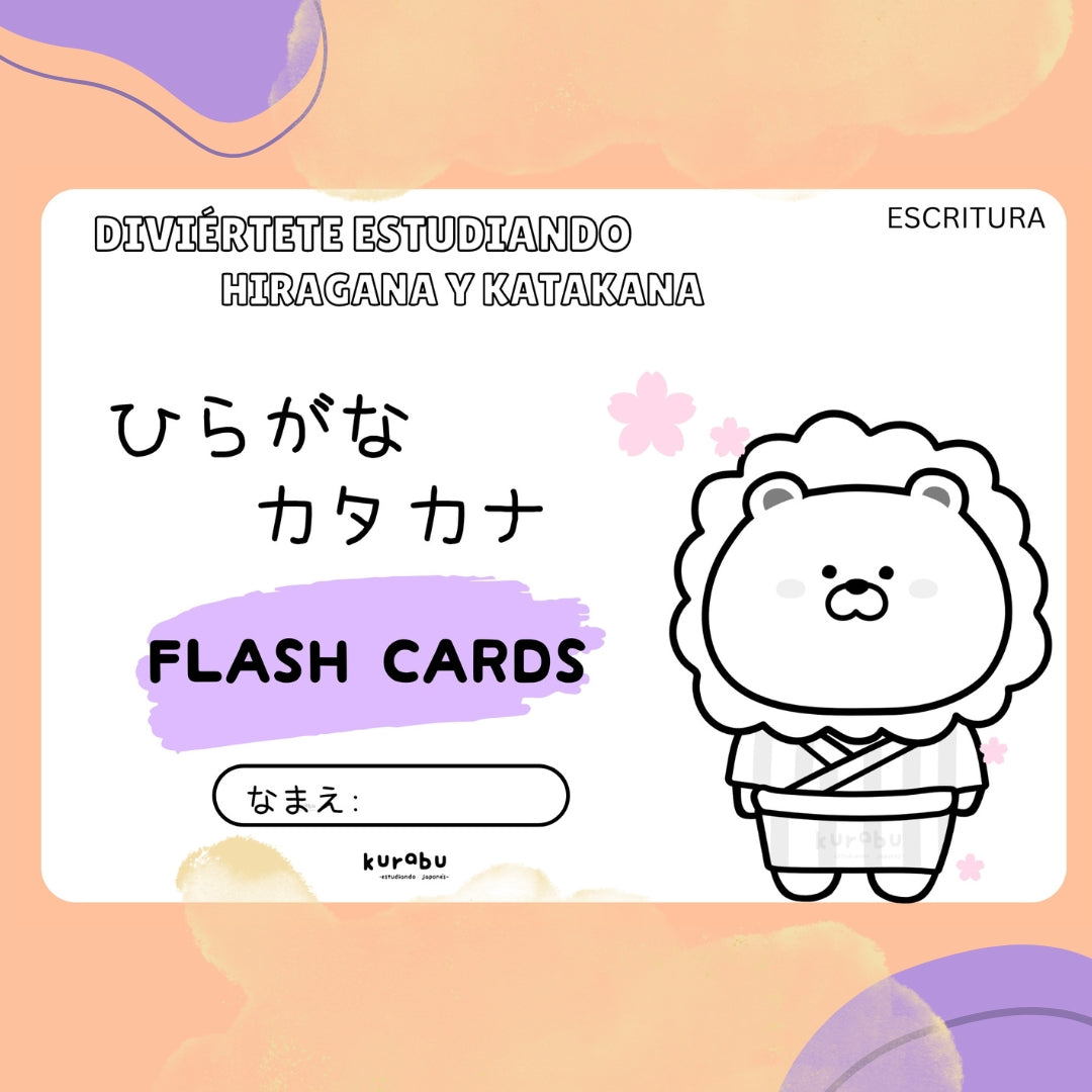 FLASHCARDS PARA COLOREAR DE HIRAGANA Y KATAKANA
