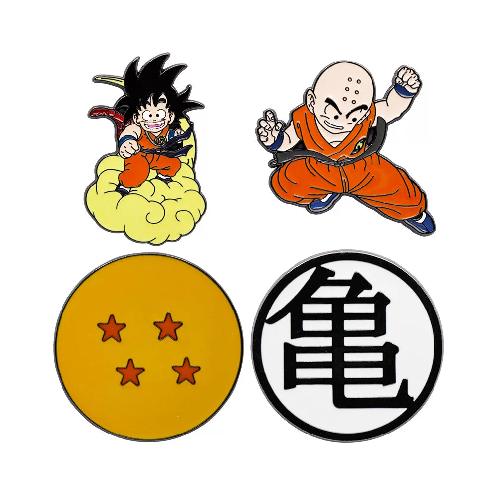 Set de 4 Pines de personajes de anime | Edición Especial